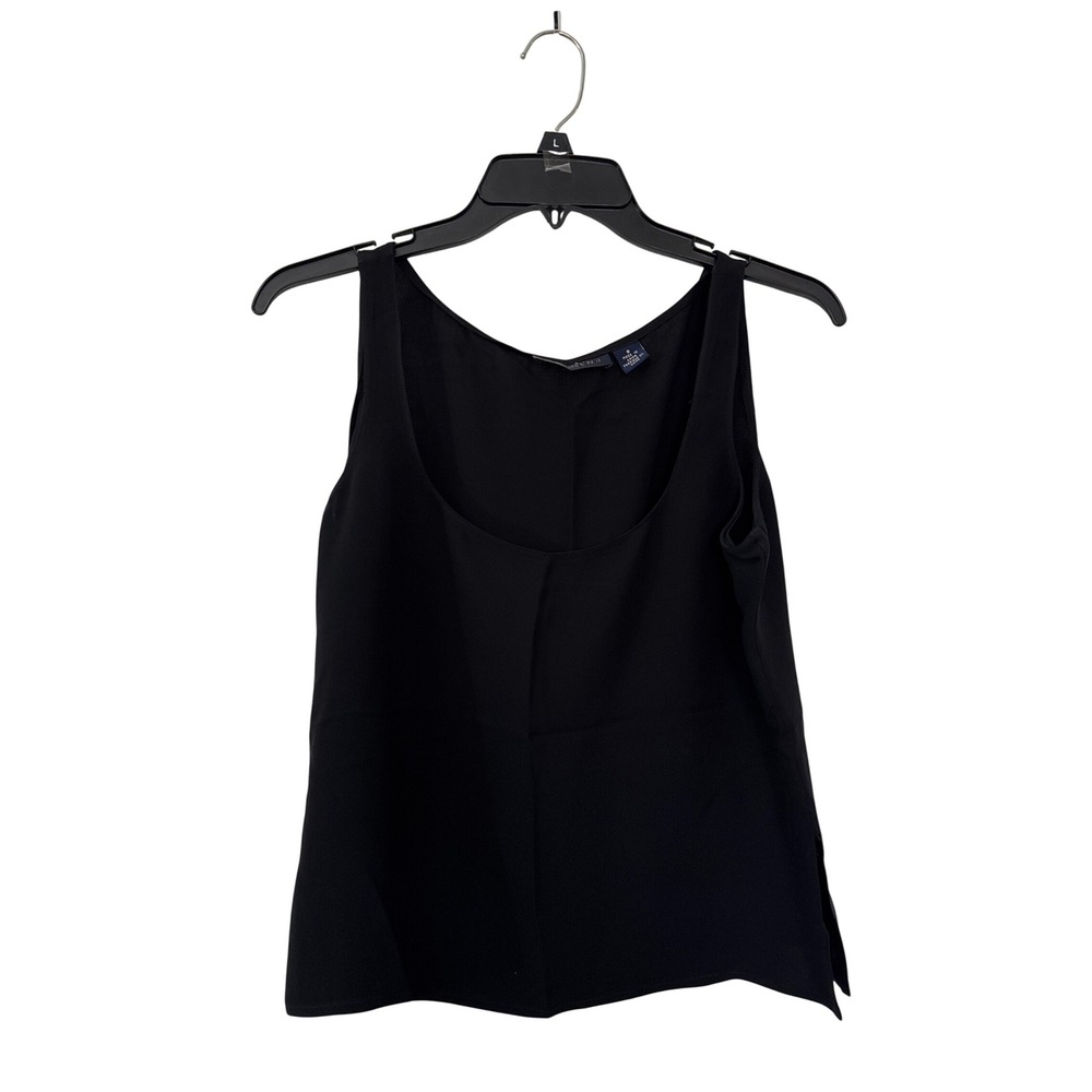 Anne Klein II Womens Black Scoop Neck Sleeveless Tank Top Blouse Size 8